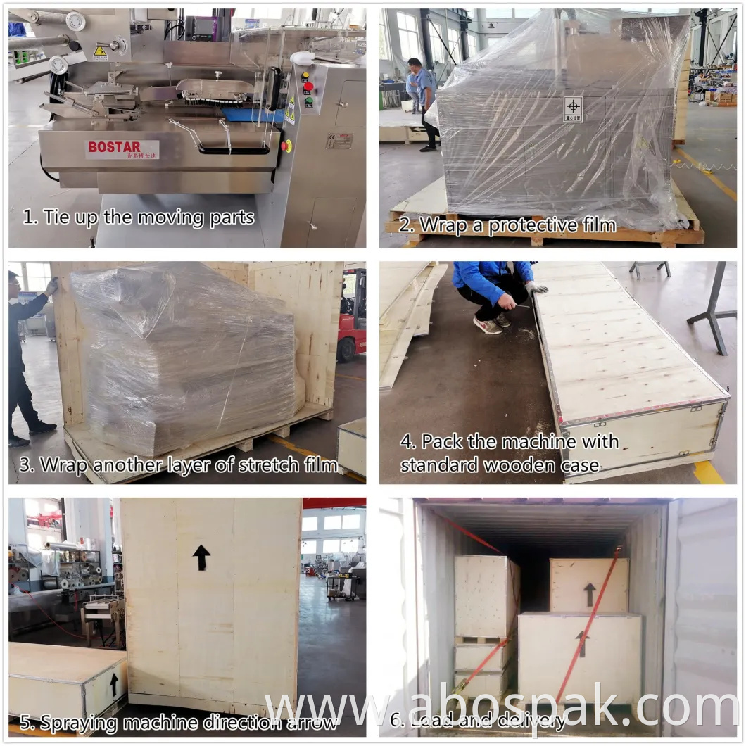 Shandong Qingdao Horizontal Type Fully Automatic Packing Line Packaging Machinery for Biscuit/ Cookie/ Snack/ Mooncake/ Small Food